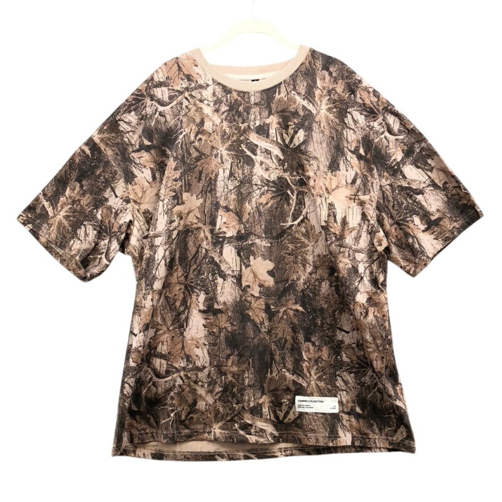 Comfrt T-Shirt Womens XL Adult Brown Camo Comfrt Collection Oversized Cotton Tee